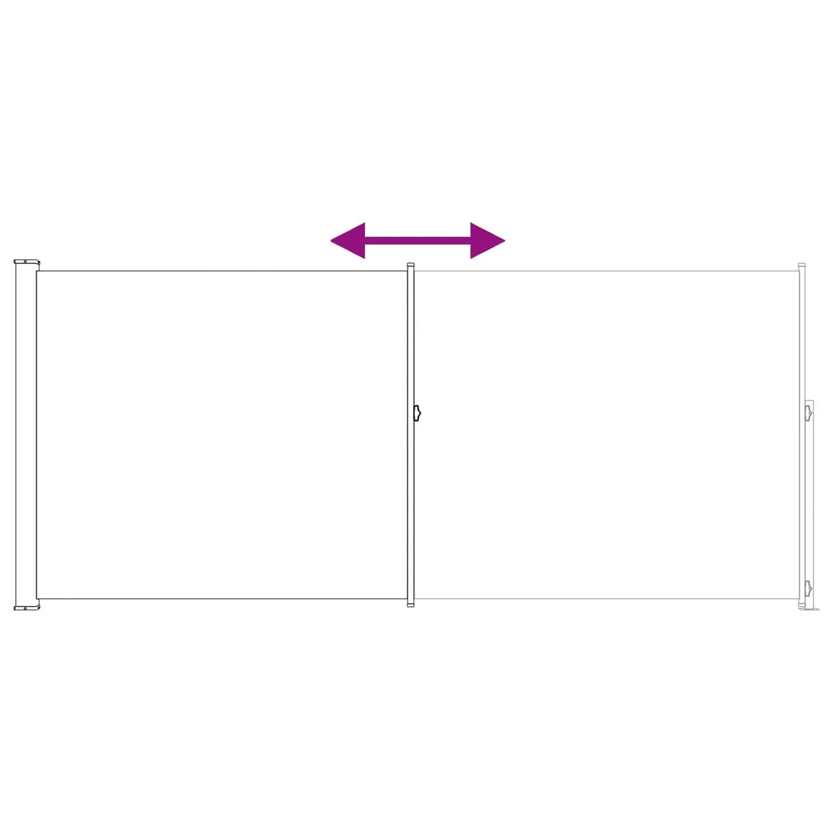 Retractable Side Awning Garden Patio Sunshade 220 x 600 cm Taupe