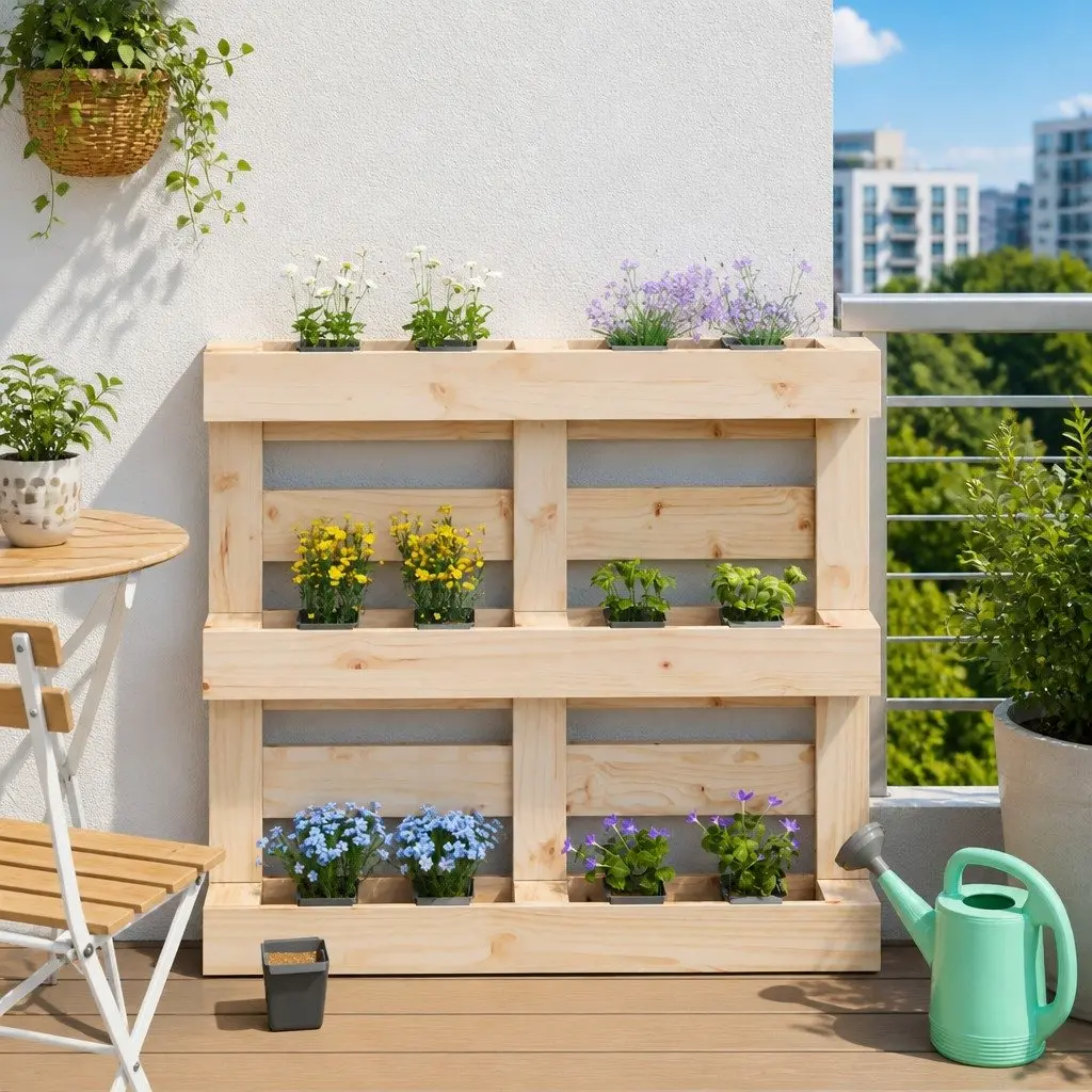 Flower Boxes Garden Planter 13.5 x 9 x 9.5 cm Grey 12 Piece