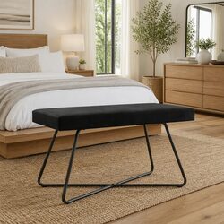 Comfort and Value in a Modern Velvet Bench