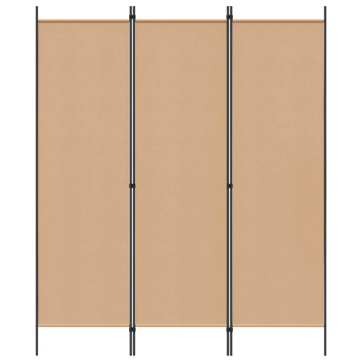 Room Divider Fabric Privacy Screen Foldable 150 x 180 cm Beige
