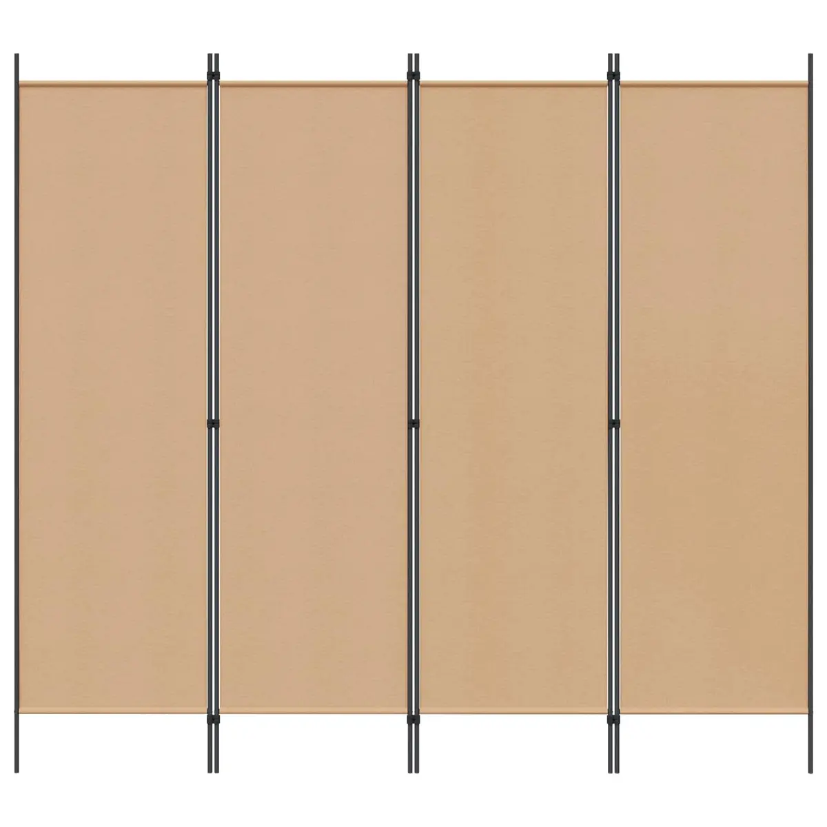4-Panel Room Divider Folding Partition Screen Privacy 200 x 180 cm Beige