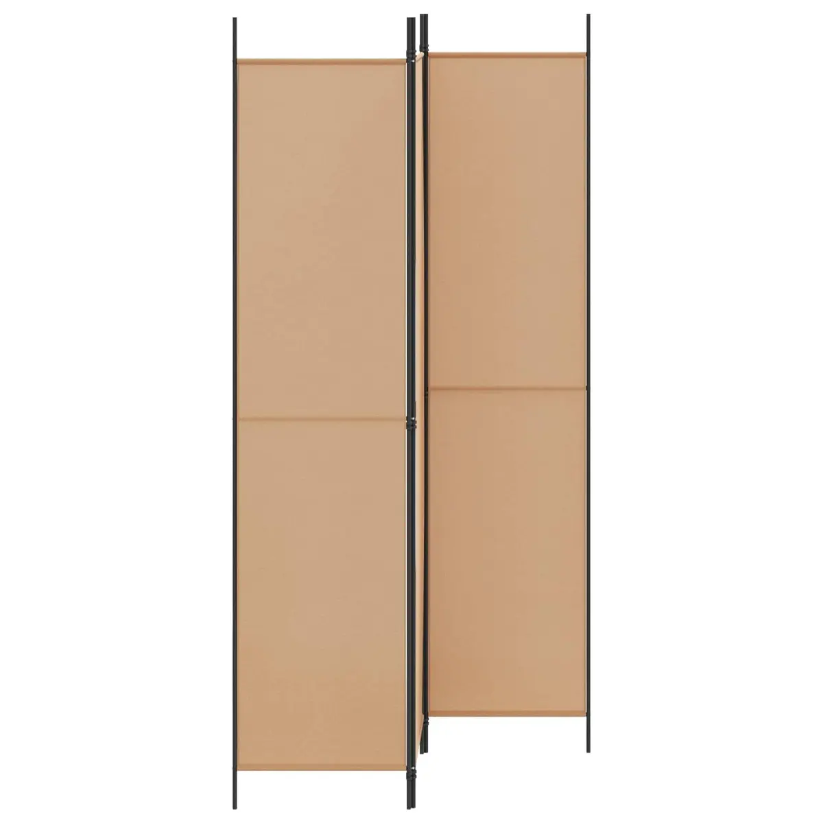 3-Panel Room Divider Privacy Screen 150 x 220 cm Beige Fabric Foldable