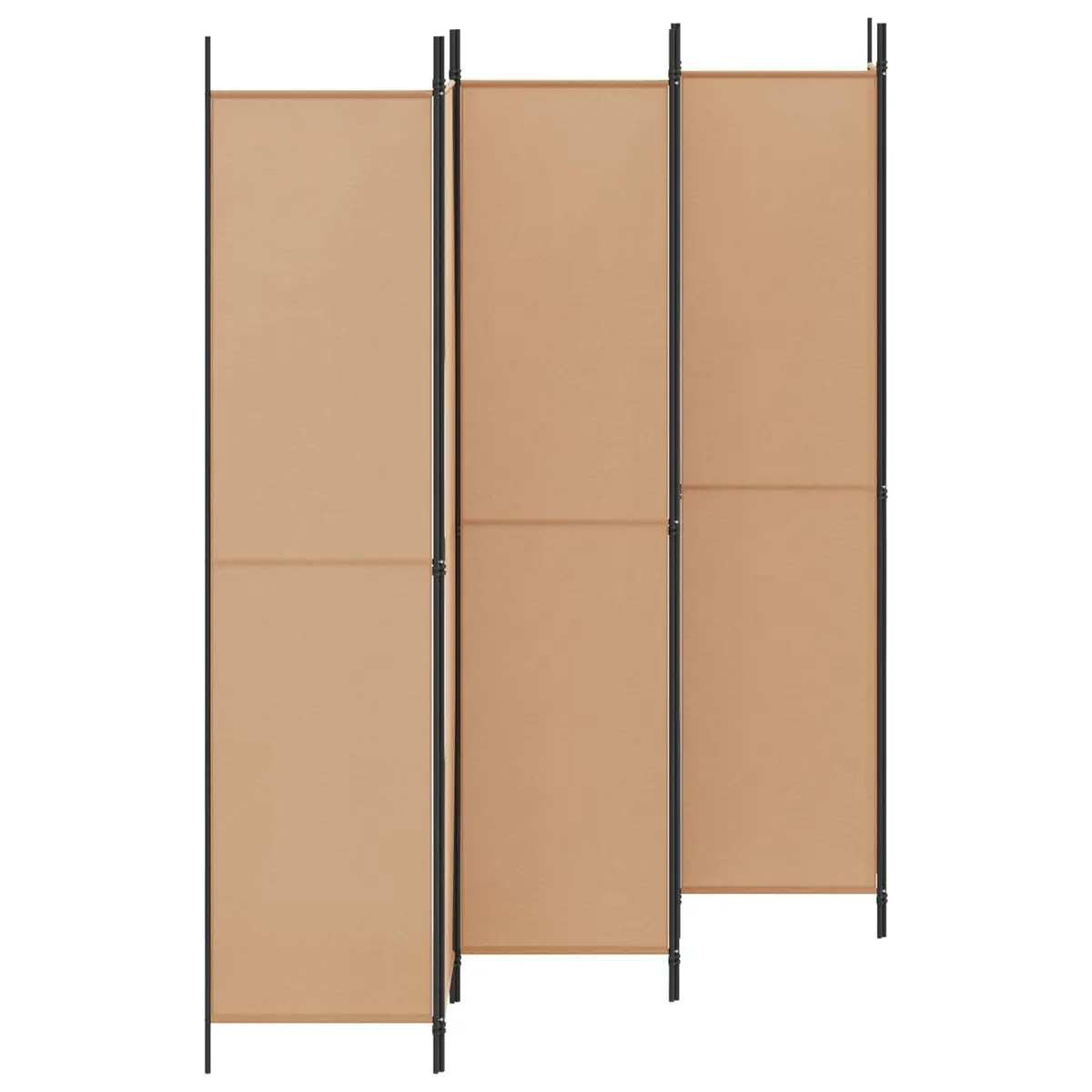 Room Divider 6-Panel Folding Screen Privacy Partition 300 x 220 cm Beige Fabric