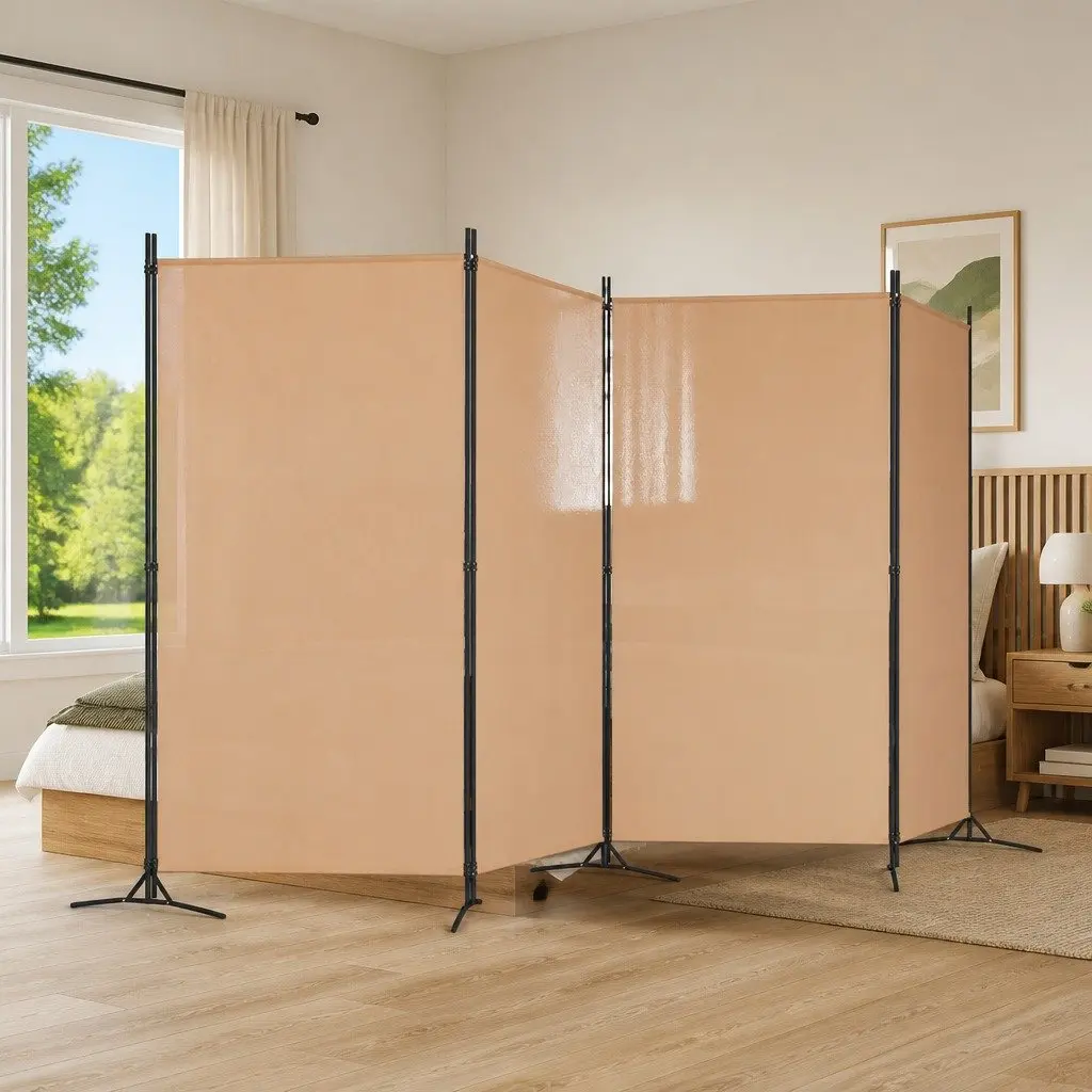 Room Divider with 4 Panels for Easy Use