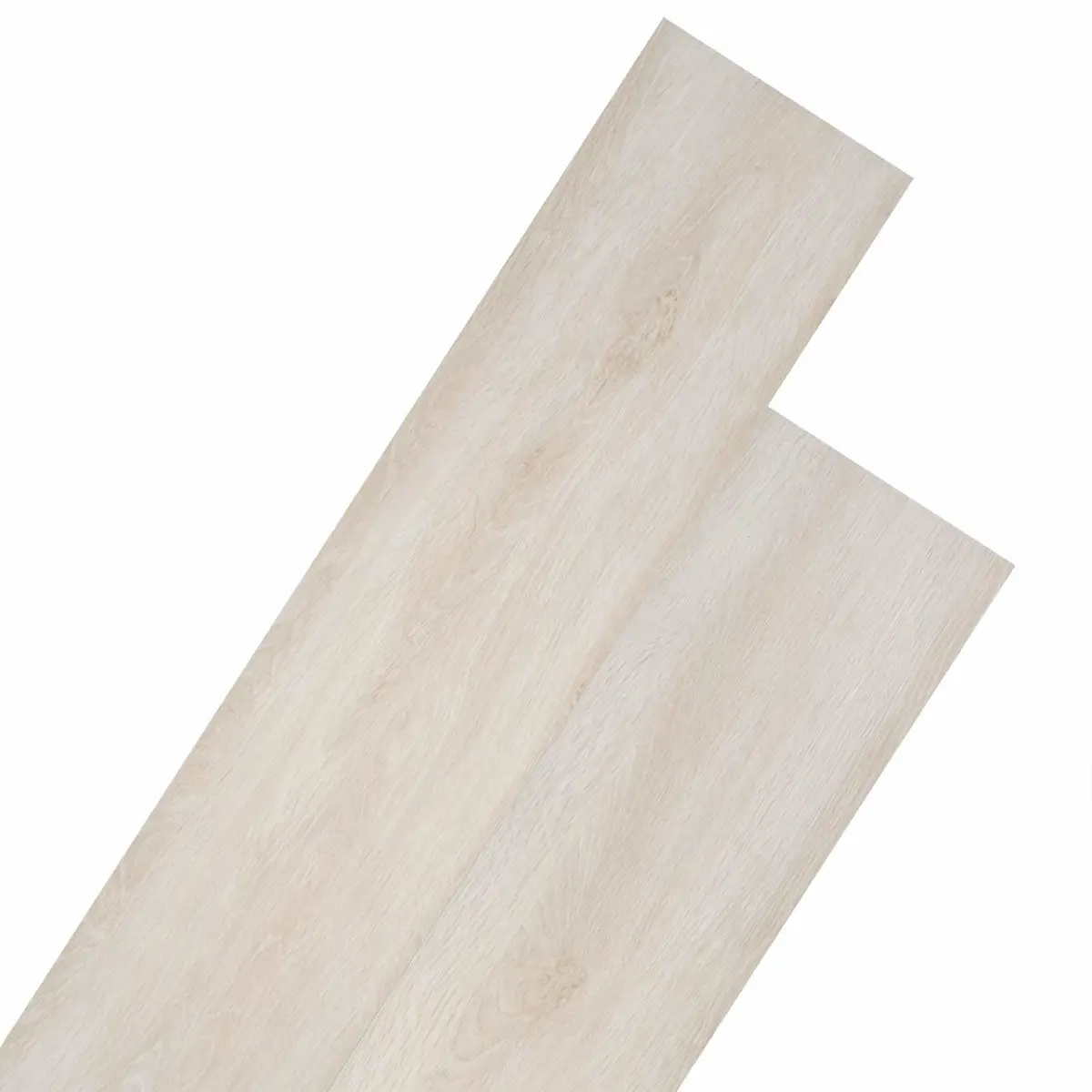 Self-Adhesive PVC Flooring Planks Indoor Use 18 Pieces White
