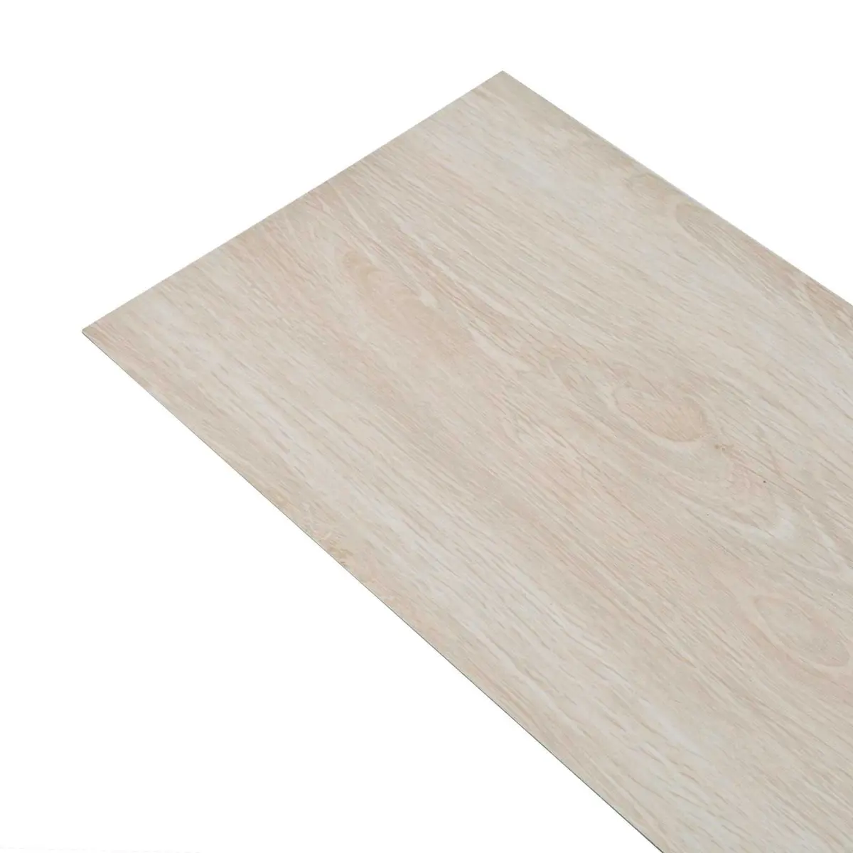 Self-Adhesive PVC Flooring Planks Indoor Use 18 Pieces White