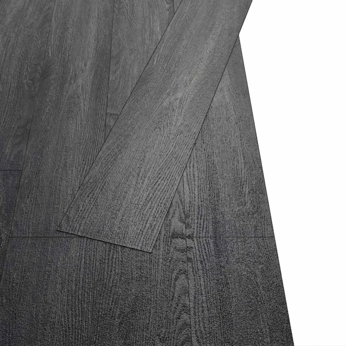 Self-Adhesive PVC Flooring Planks Indoor Household Use 36 Pieces Black White