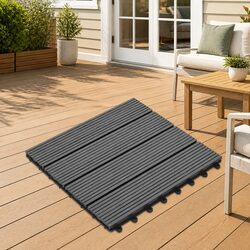 Reliable Grey Decking Tile Set - 11 Pieces for Easy Use