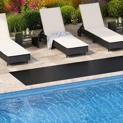 Rubber Floor Mat Black Outdoor Garden Patio Pathway Protective Flexible Durable