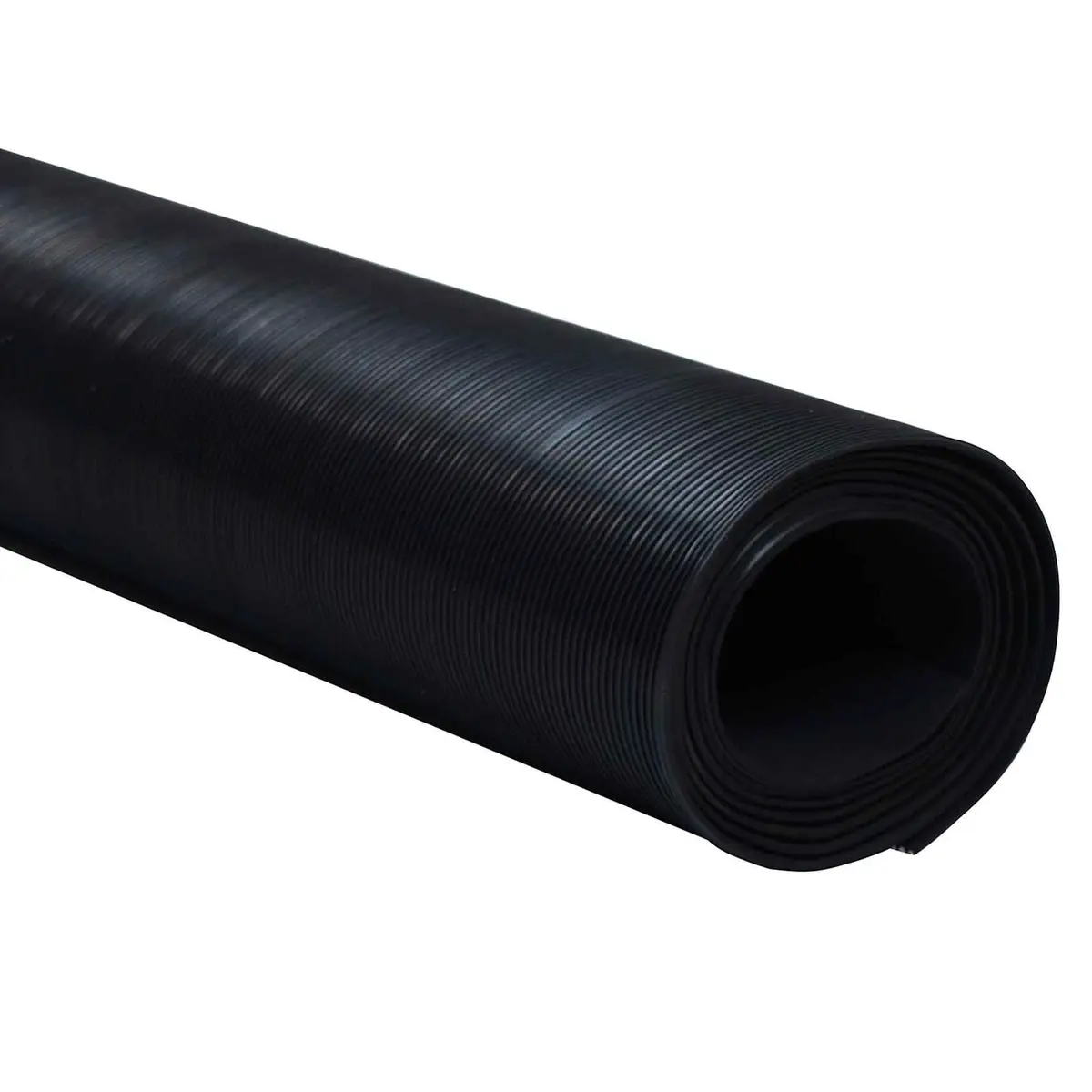 Rubber Floor Mat Outdoor Protective 1 x 2 m Black Durable Flexible