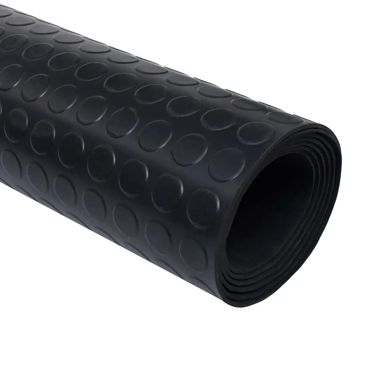 Rubber Floor Mat Protection Mat 1 x 2 m Black Flexible Durable