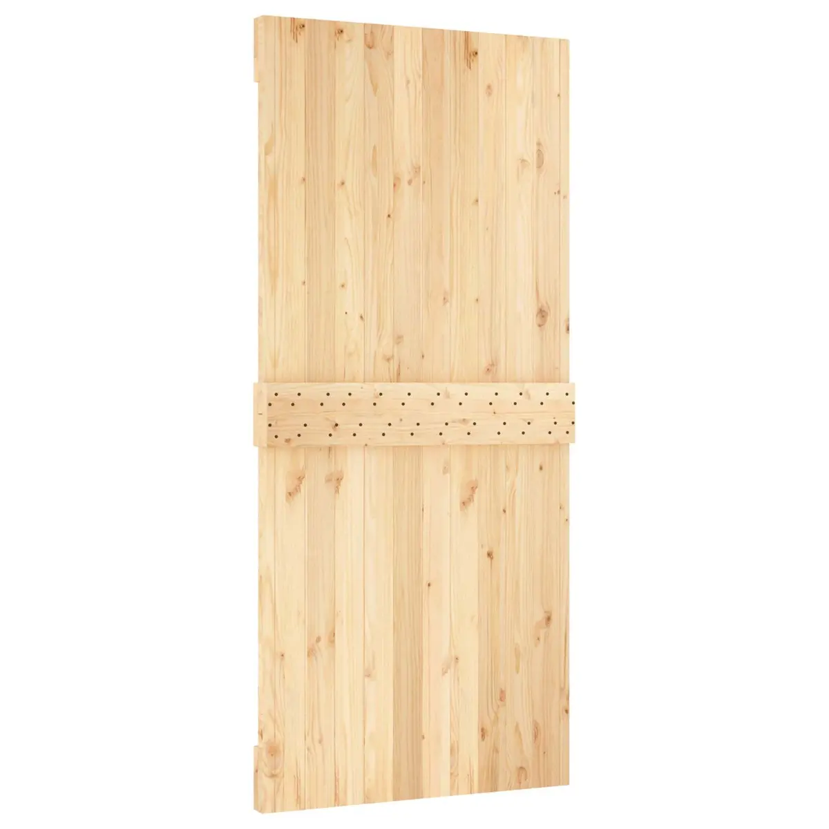 Interior Solid Pine Wood Door 95 x 210 cm Modern Minimalist Design Natural