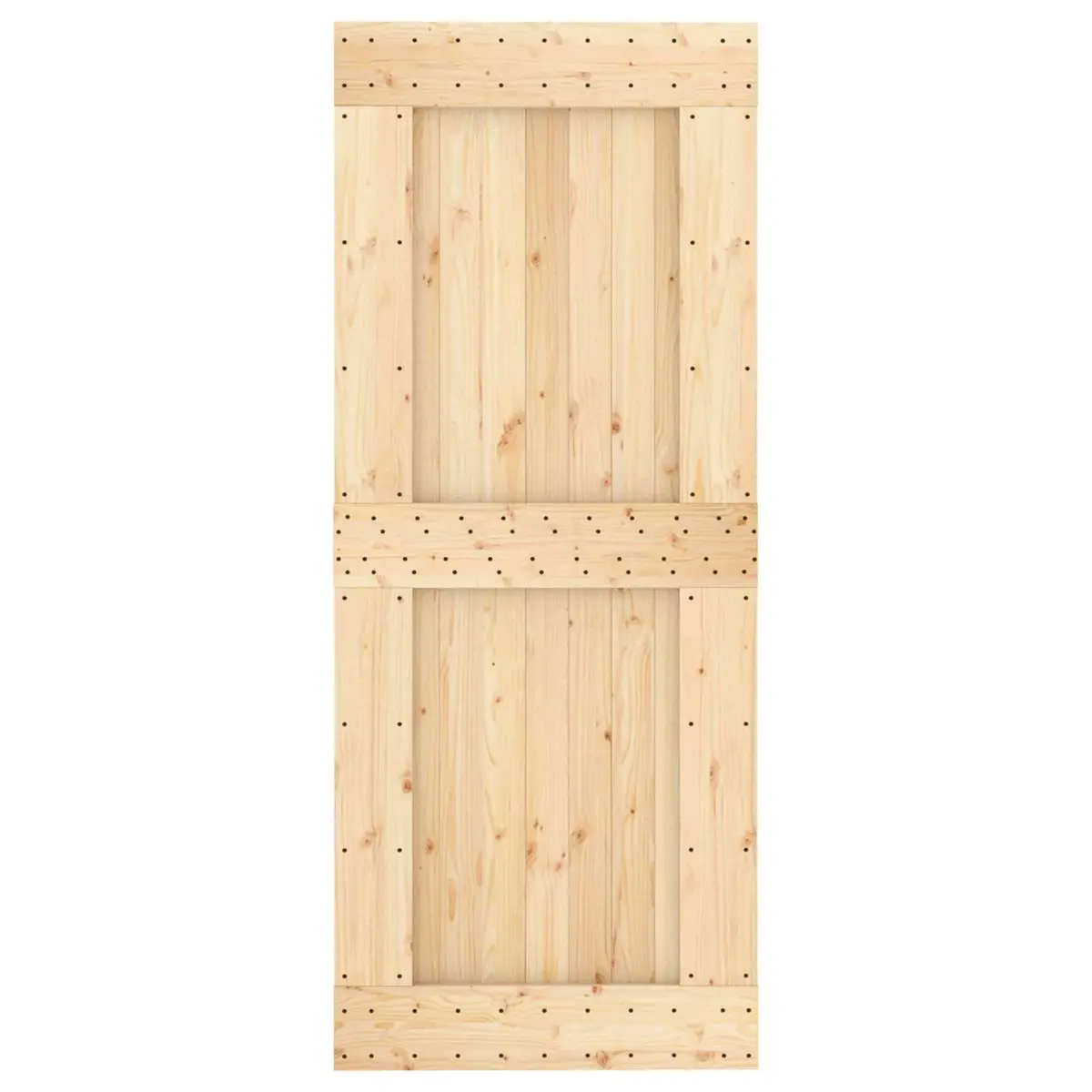 Solid Pine Wood Interior Door 85 x 210 cm Natural Brown Modern Minimalist Design