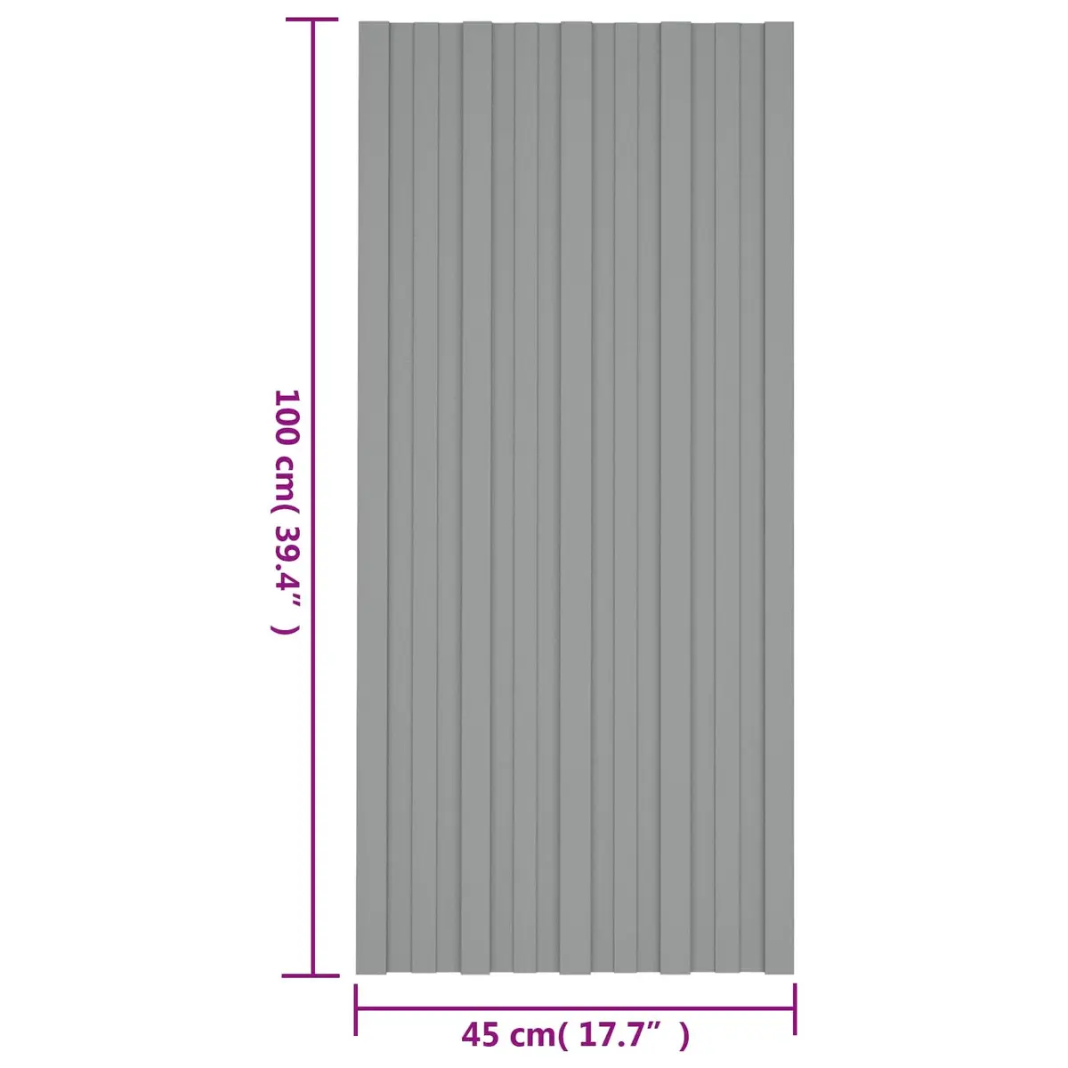 Roof Panel 36 Piece Temporary Garage Shed 100x45cm Grey Galvanised Steel Sheet