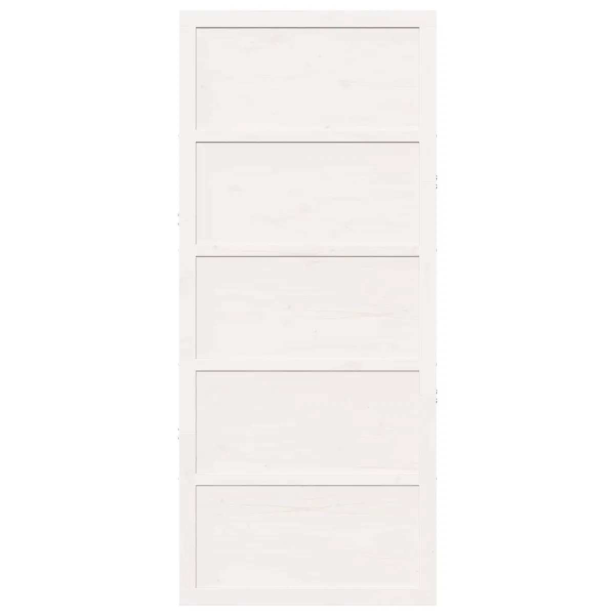 Sliding Barn Door White Solid Pine Wood 100 x 208 cm Rustic Interior