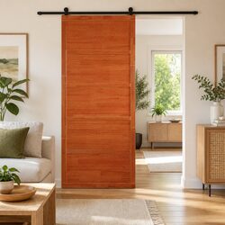 Rustic Charm Meets Practicality: 100 x 208 cm Barn Door