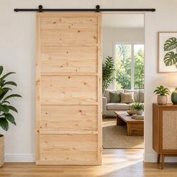 Quality Pine Wood Barn Door 90cm with Sliding Mechanism