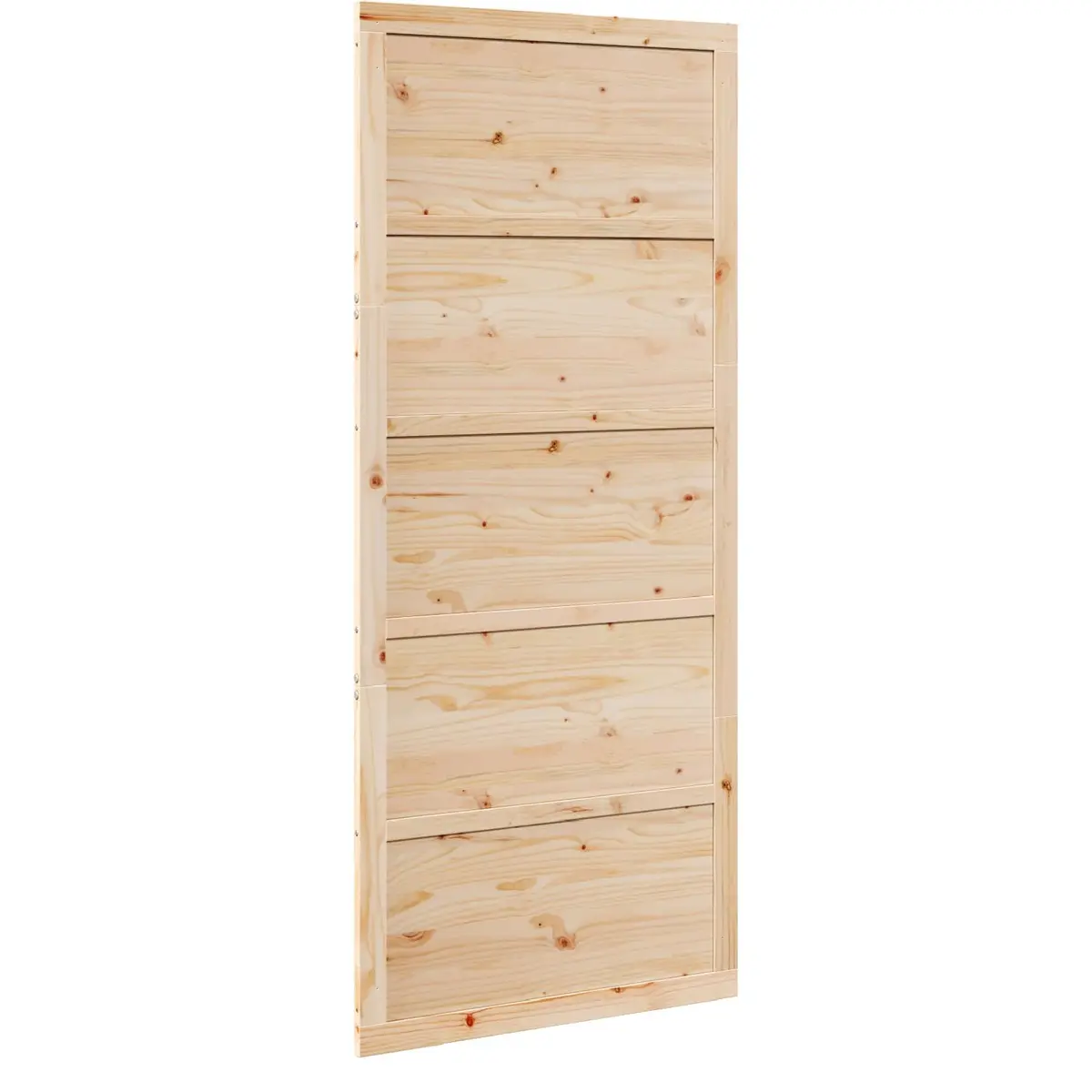 Barn Door Sliding Rustic Interior 80cm Solid Pine Wood Beige