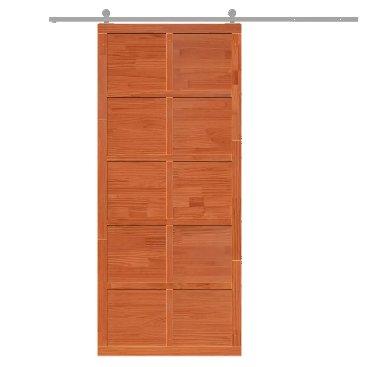 Solid Pine Barn Door Sliding Interior Rustic Brown 90 x 2.5 x 208 cm
