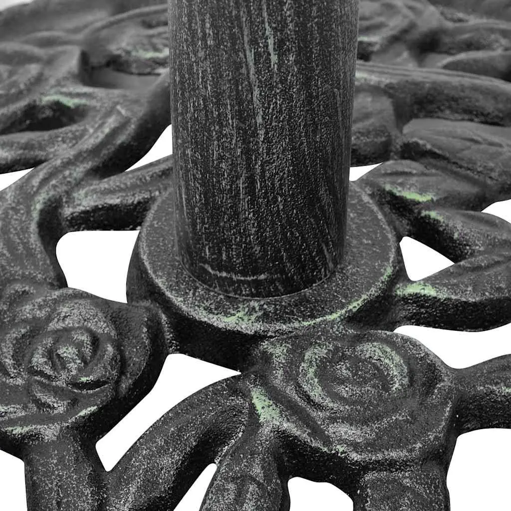 Cast Iron Umbrella Base Garden Parasol Stand Holder 12kg Green