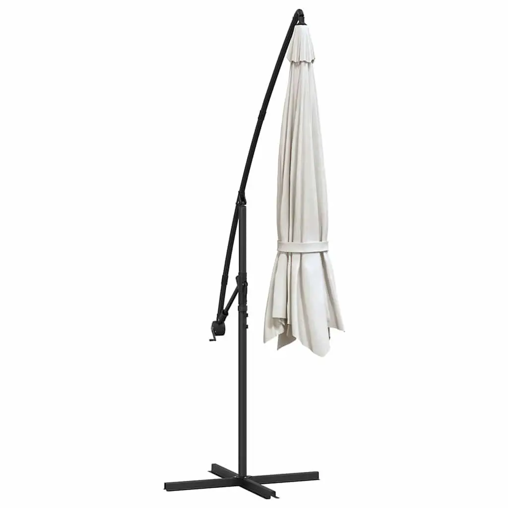 Cantilever Garden Parasol UV Protection 3.5m White Outdoor Sunshade