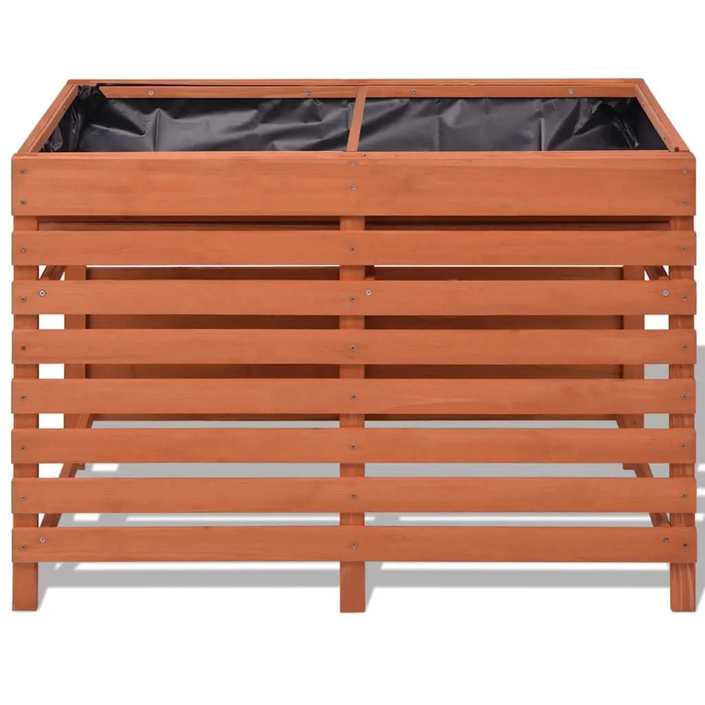 Wooden Planter Box Raised Bed for Vegetables Flowers Herbs 100x50x71 cm Brown