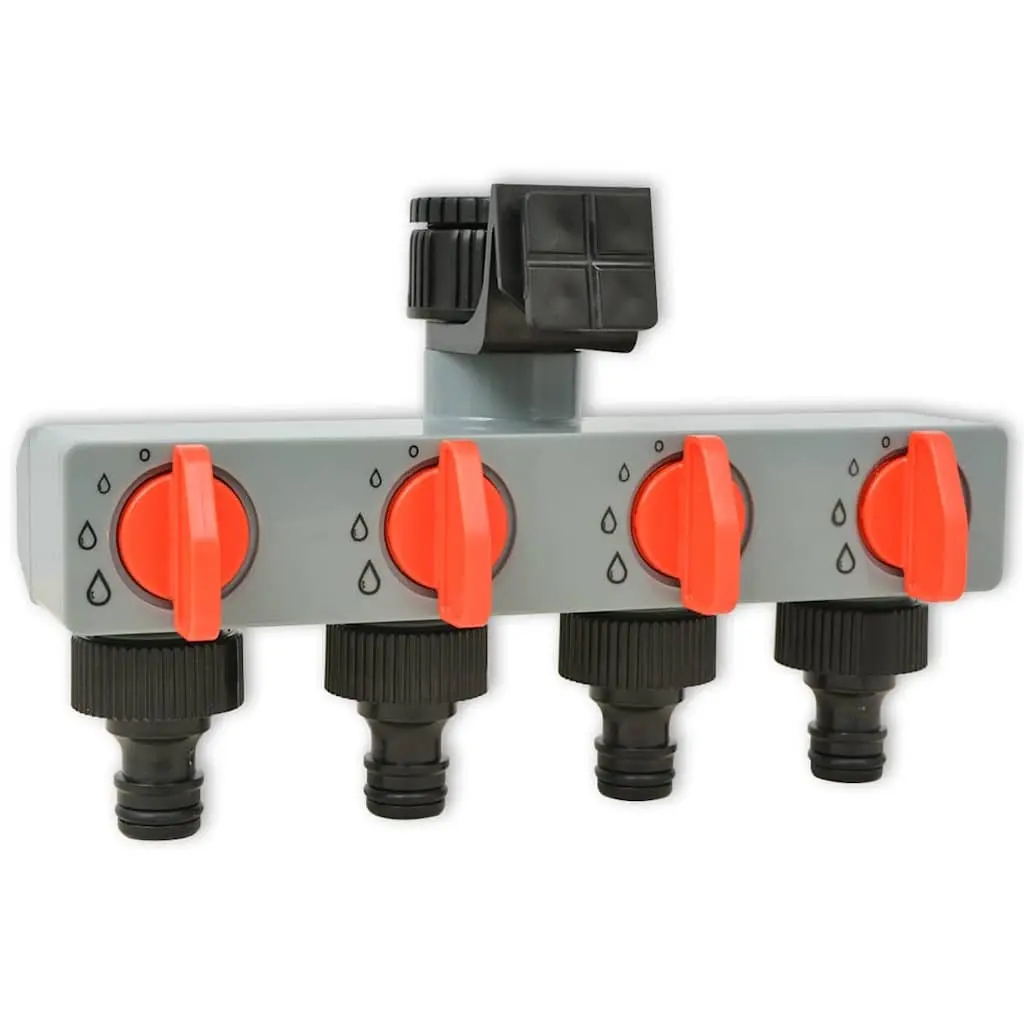 Automatic Irrigation Timer 4 Stations Garden Watering Control System Black