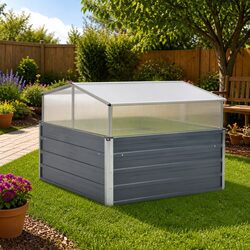 Value-Focused 100x100x85 cm Grey Greenhouse with Durability