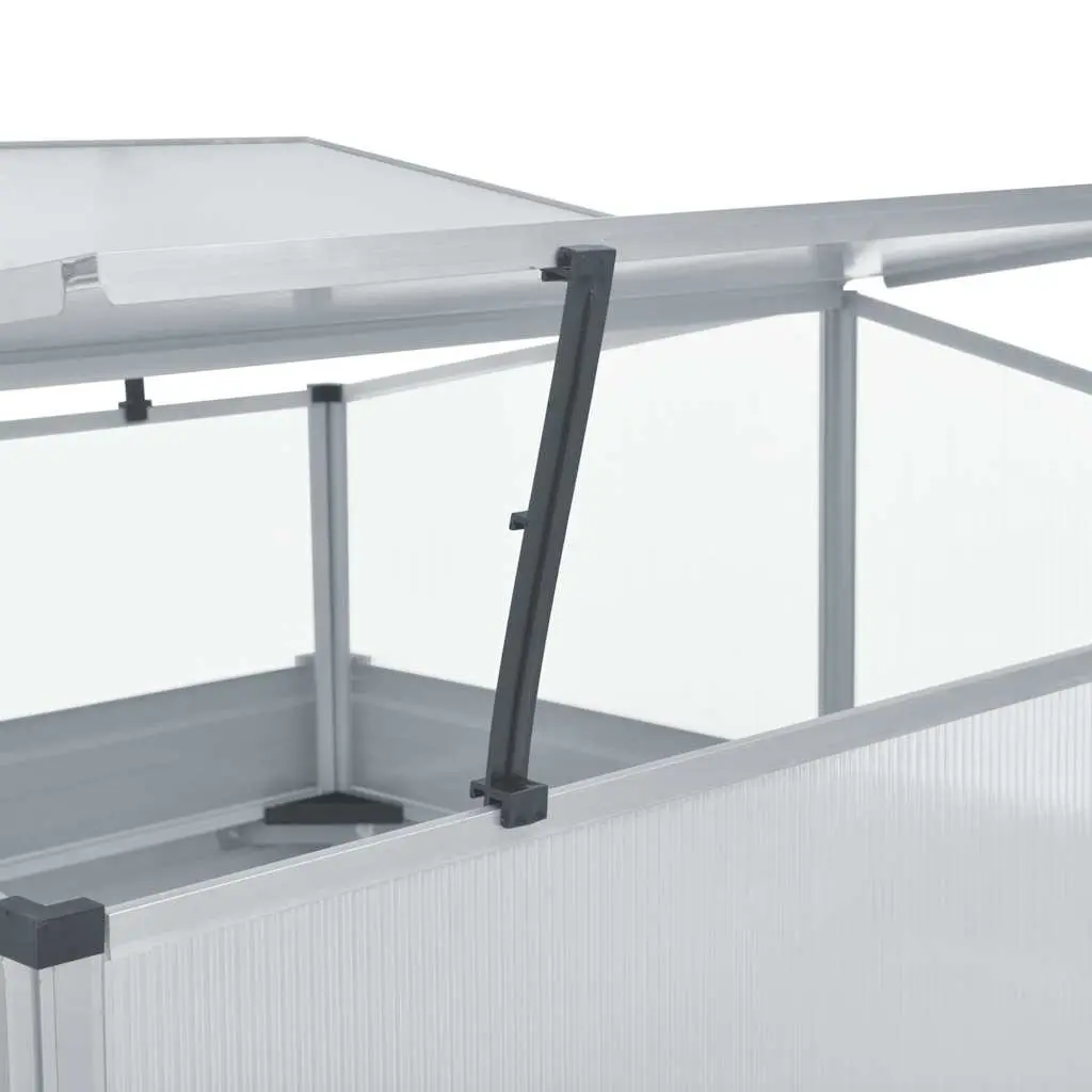 Greenhouse Plant Shelter 100x100x85 cm Galvanised Steel PC Grey