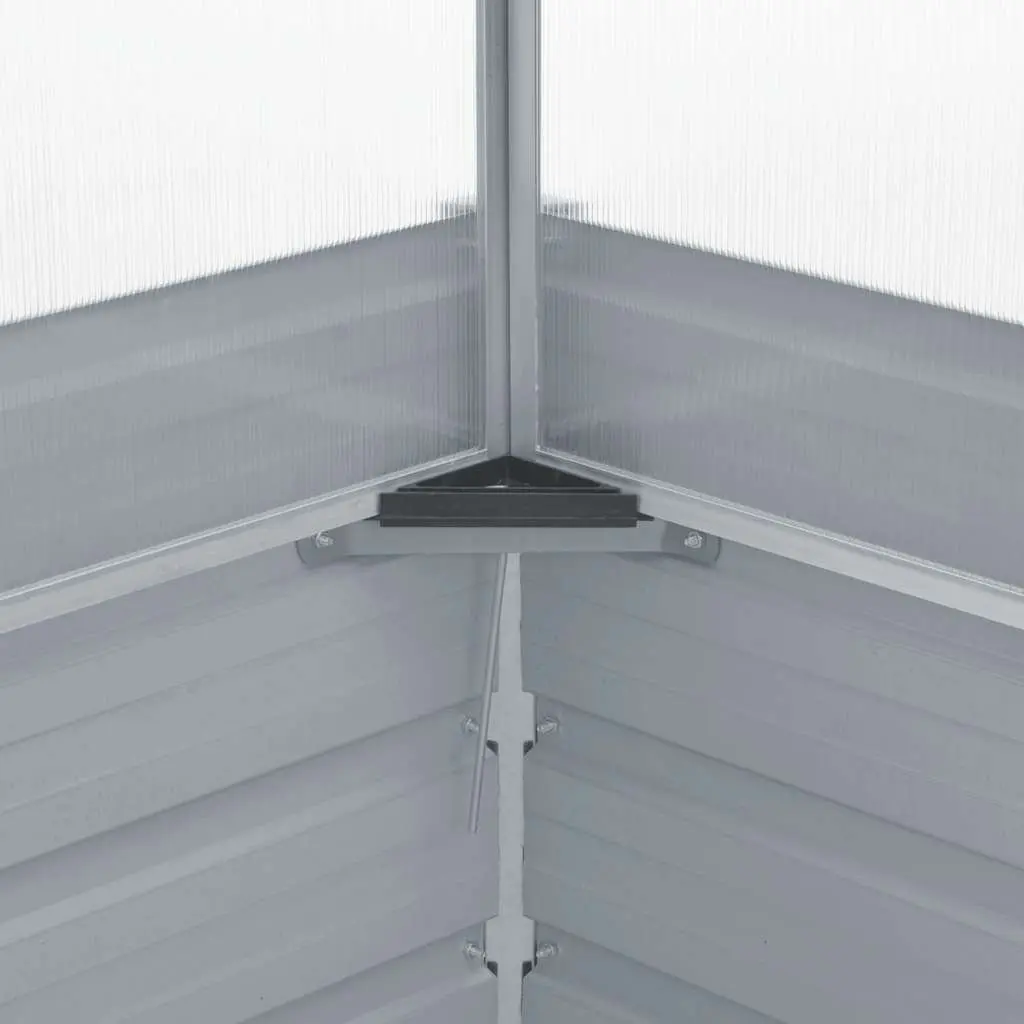 Greenhouse Plant Shelter 100x100x85 cm Galvanised Steel PC Grey