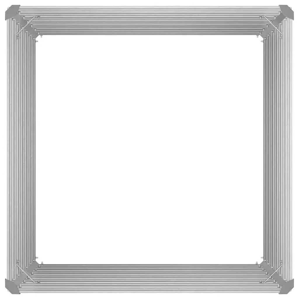 Raised Garden Bed Galvanised Steel Planter 100x100x77 cm Grey for Vegetables Herbs