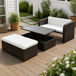 Comfortable 4 Piece Lounge Set for Your Garden