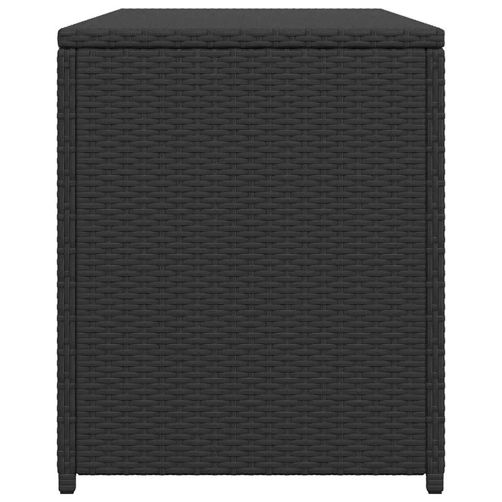 Garden Storage Box Outdoor Use 120cm Black Rattan Waterproof Chest