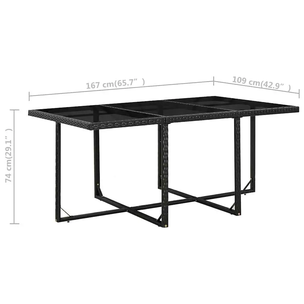 Black Rattan Outdoor Dining Set