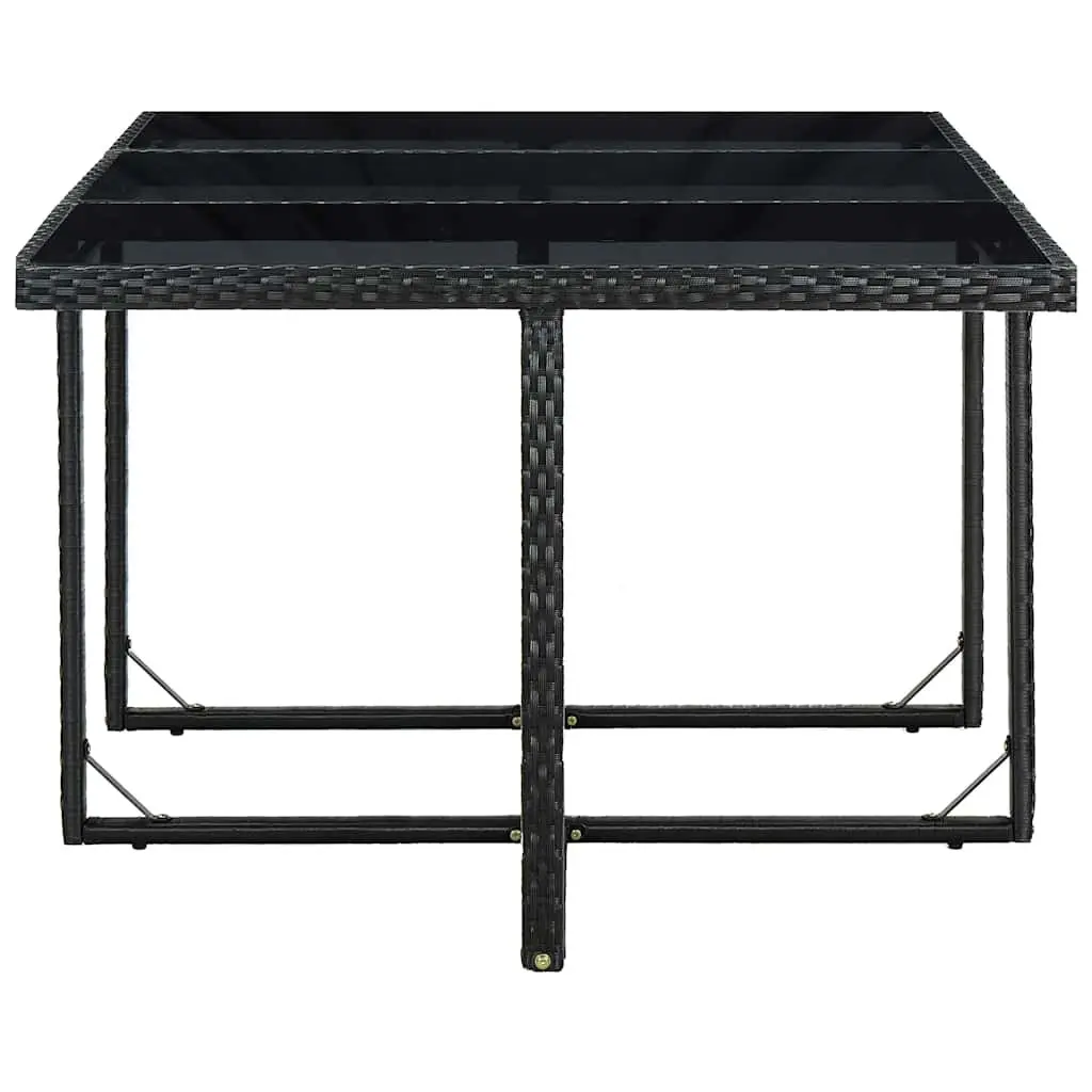 Black Rattan Outdoor Dining Set