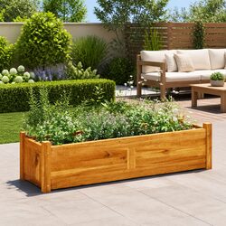 Reliable Acacia Wood Raised Bed Planter for Gardening