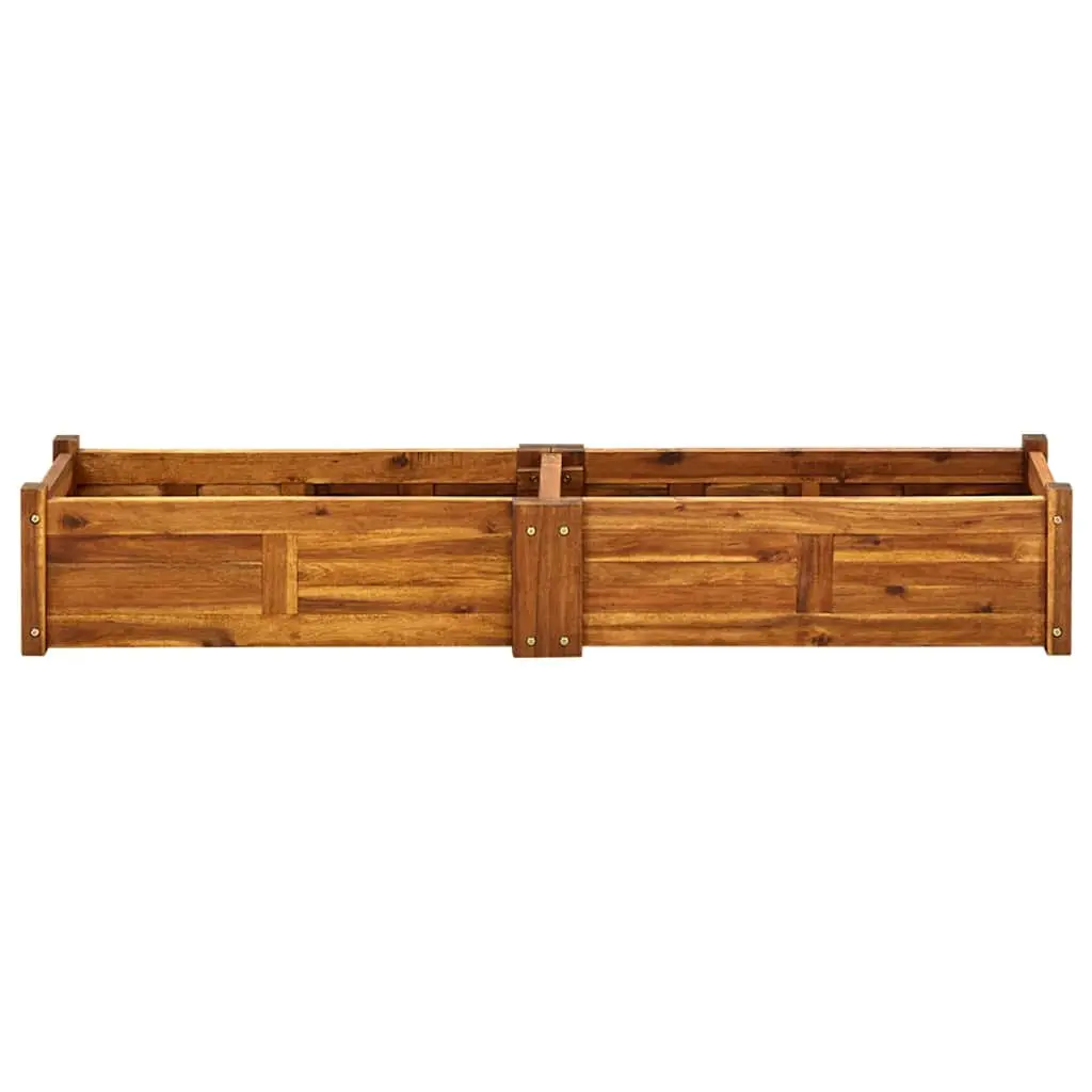 Wooden Garden Raised Bed Planter Box Outdoor Vegetable Flowers Herbs 150x30x25cm Brown