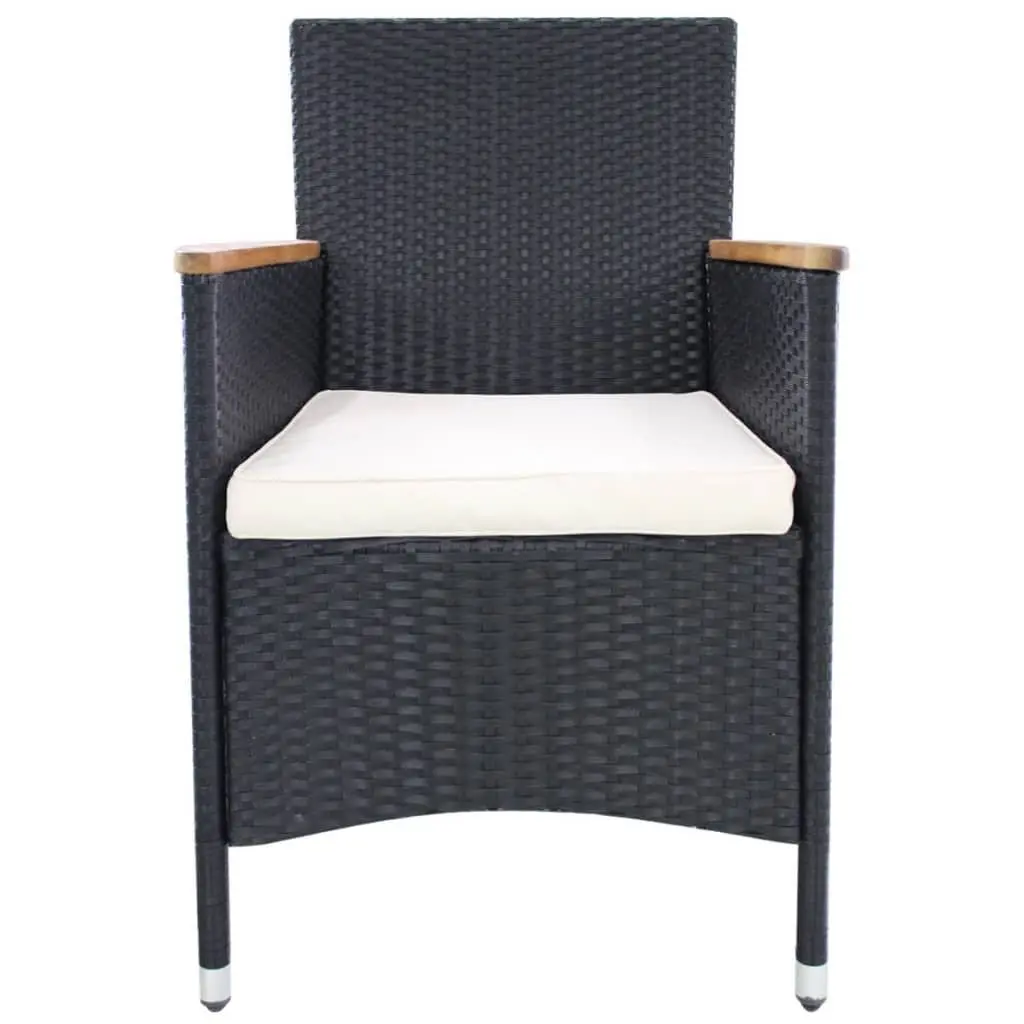 Black Garden Chairs Set