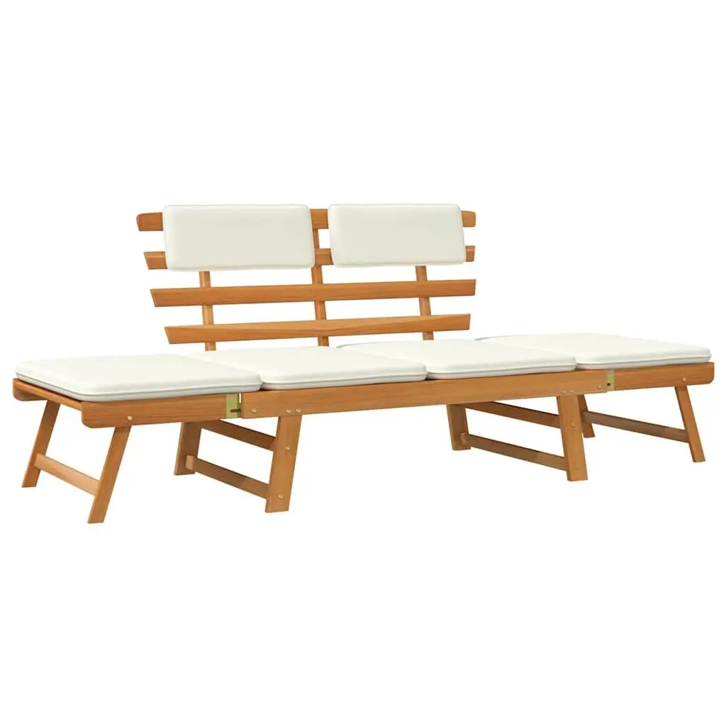 Outdoor Sun Lounger and Garden Bench in Brown