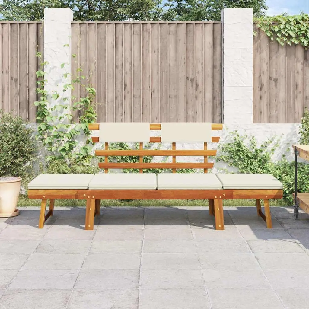 Outdoor Sun Lounger and Garden Bench in Brown