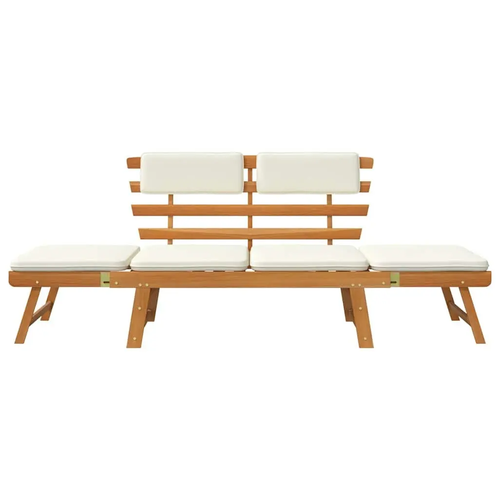 Outdoor Sun Lounger and Garden Bench in Brown