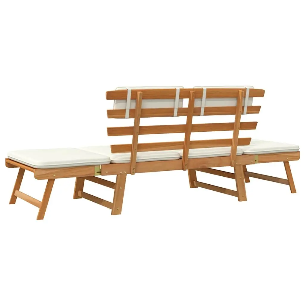 Outdoor Sun Lounger and Garden Bench in Brown