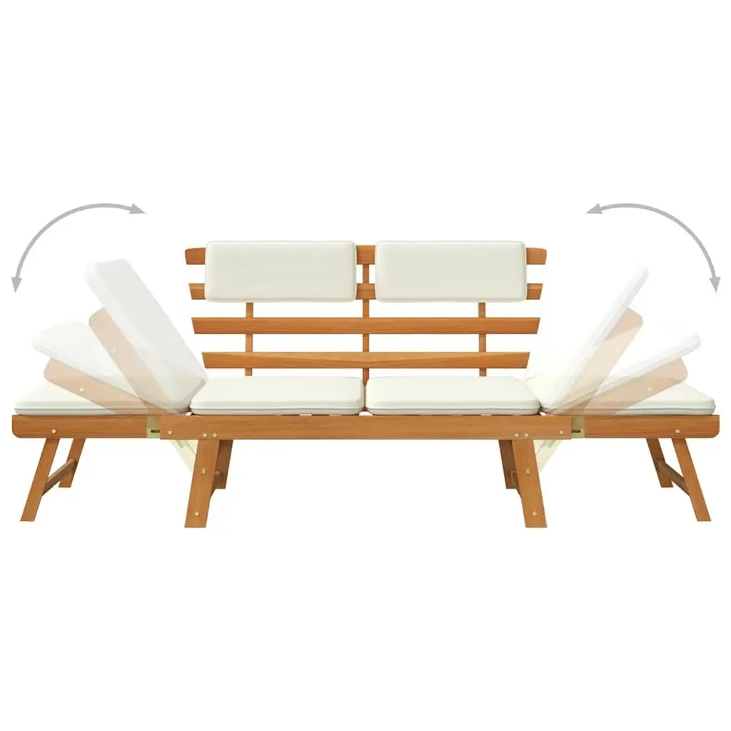 Outdoor Sun Lounger and Garden Bench in Brown