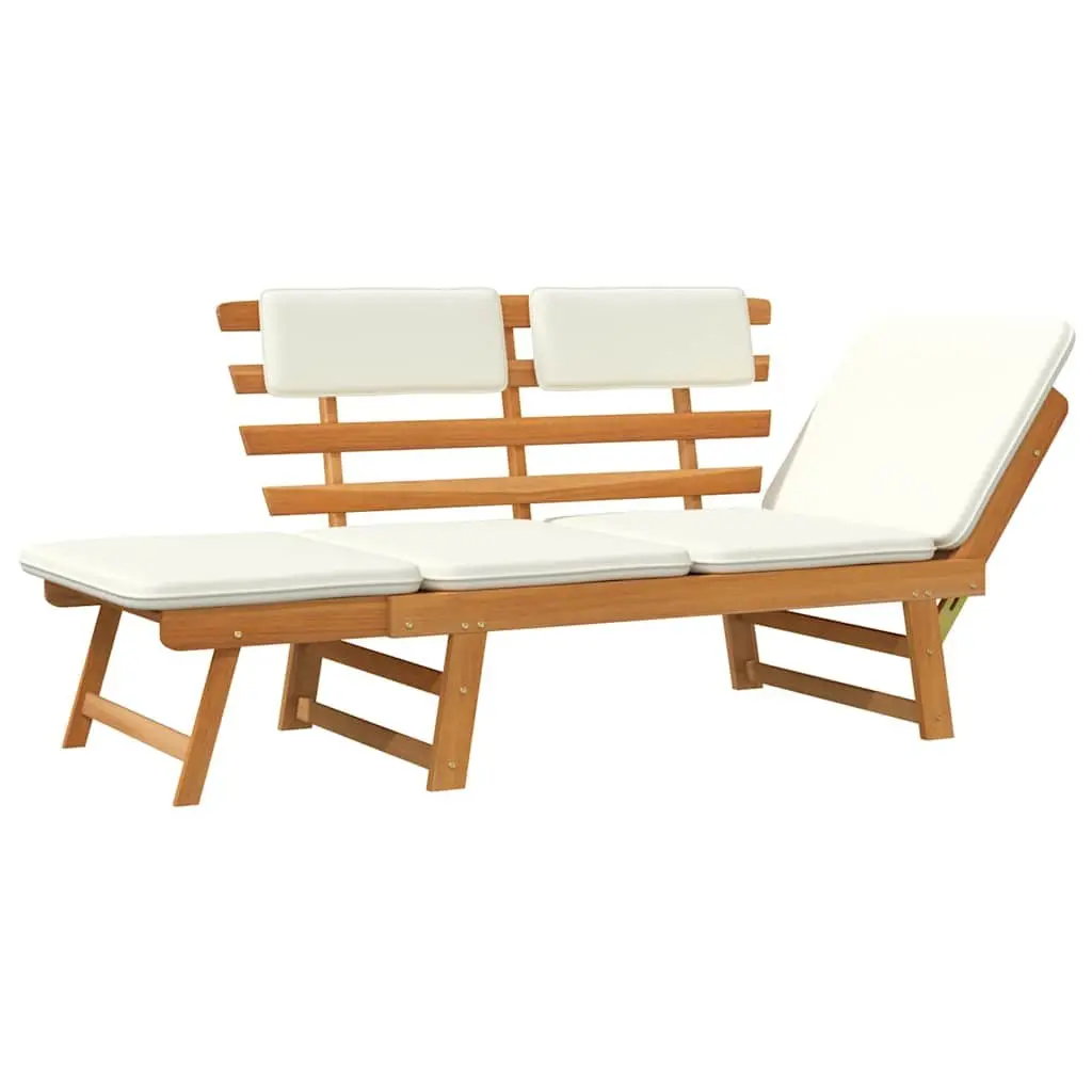 Outdoor Sun Lounger and Garden Bench in Brown