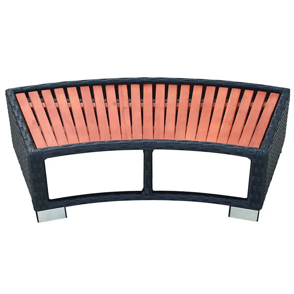 Spa Step Hot Tub Access Ladder 92x45x25cm Black Rattan