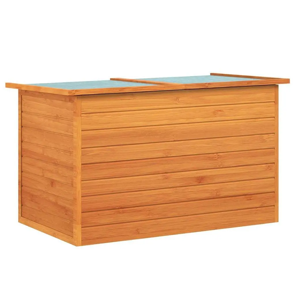 Wooden Storage Box Outdoor Garden Patio Chest 126x72x72cm Brown