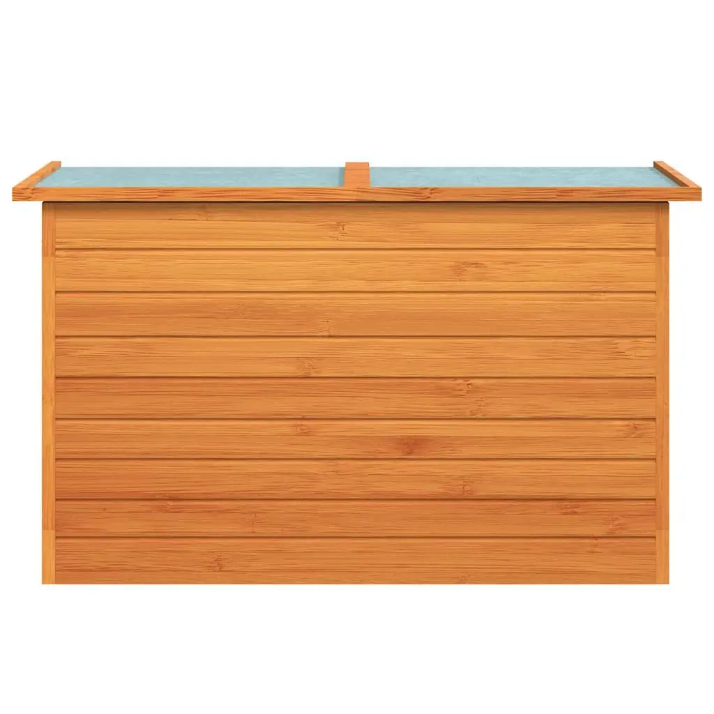 Wooden Storage Box Outdoor Garden Patio Chest 126x72x72cm Brown