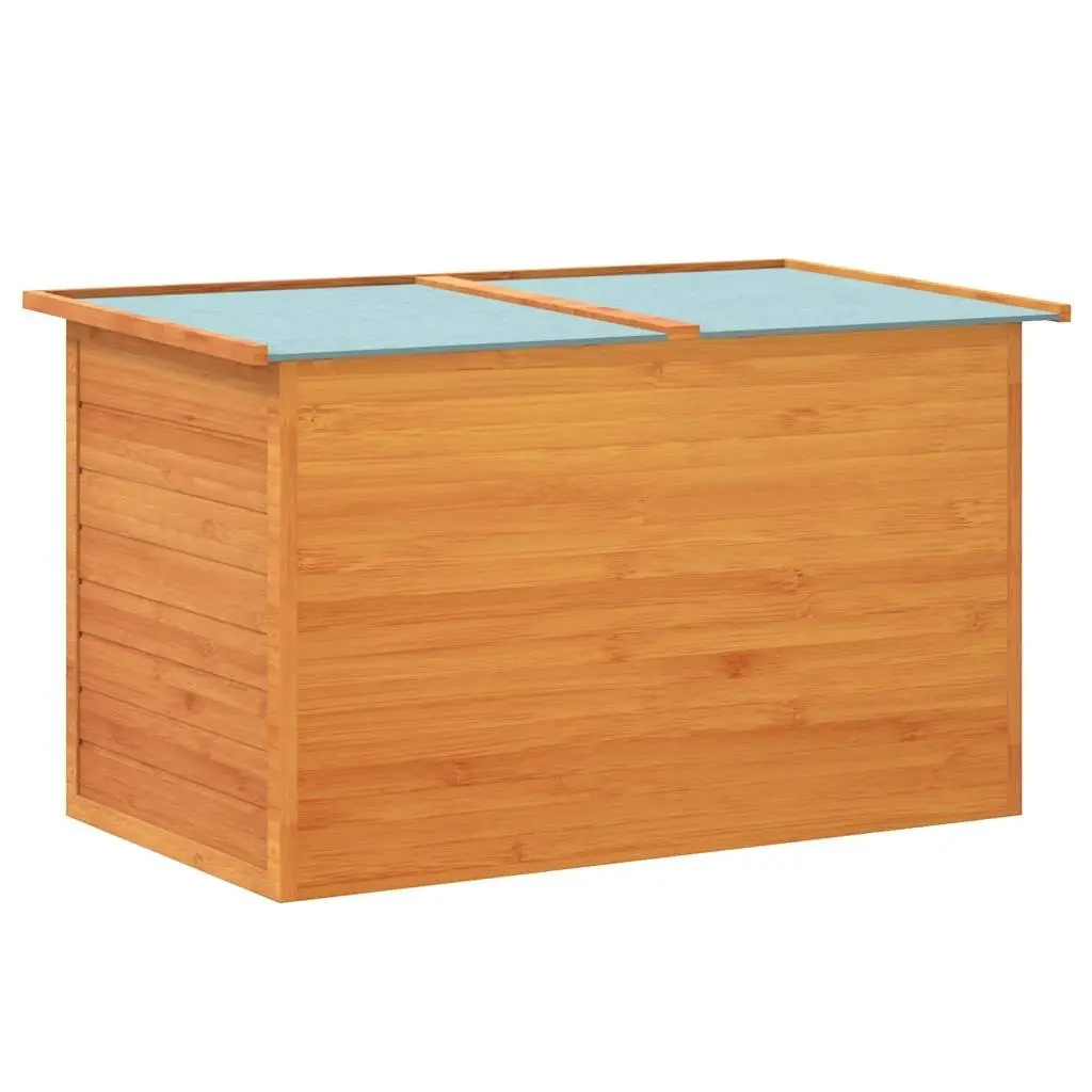 Wooden Storage Box Outdoor Garden Patio Chest 126x72x72cm Brown