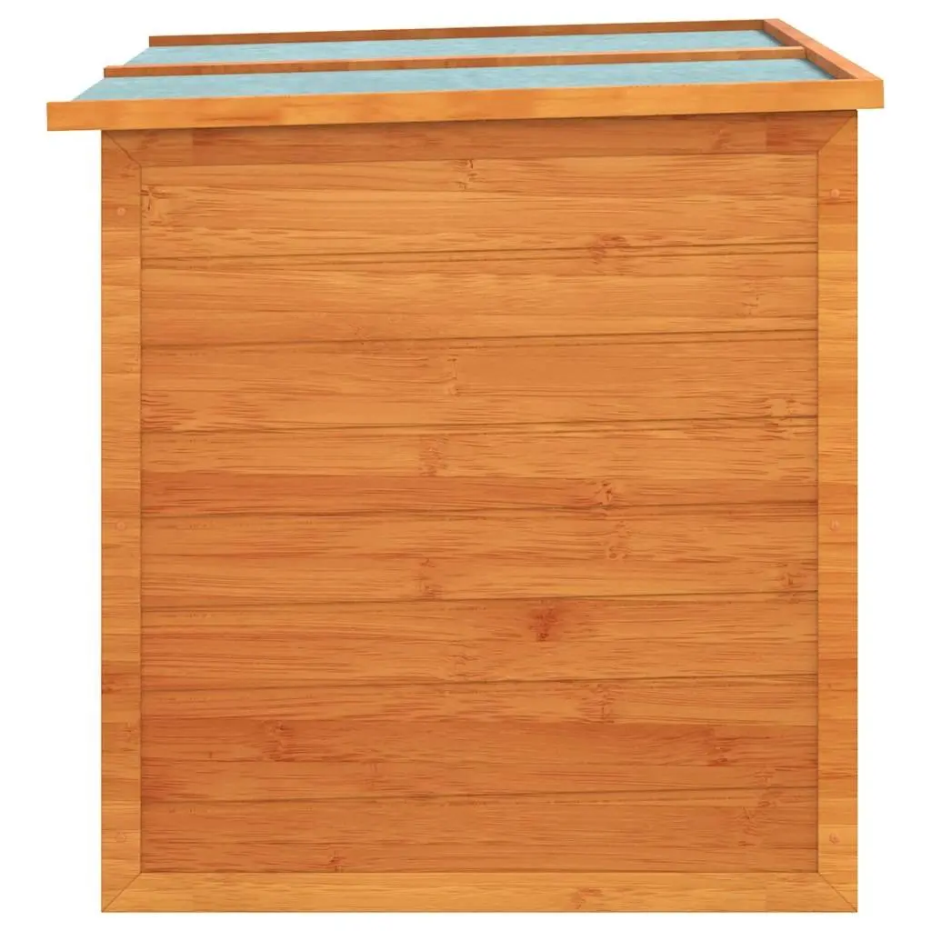 Wooden Storage Box Outdoor Garden Patio Chest 126x72x72cm Brown