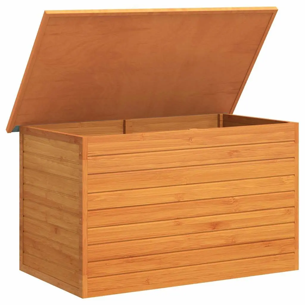 Wooden Storage Box Outdoor Garden Patio Chest 126x72x72cm Brown